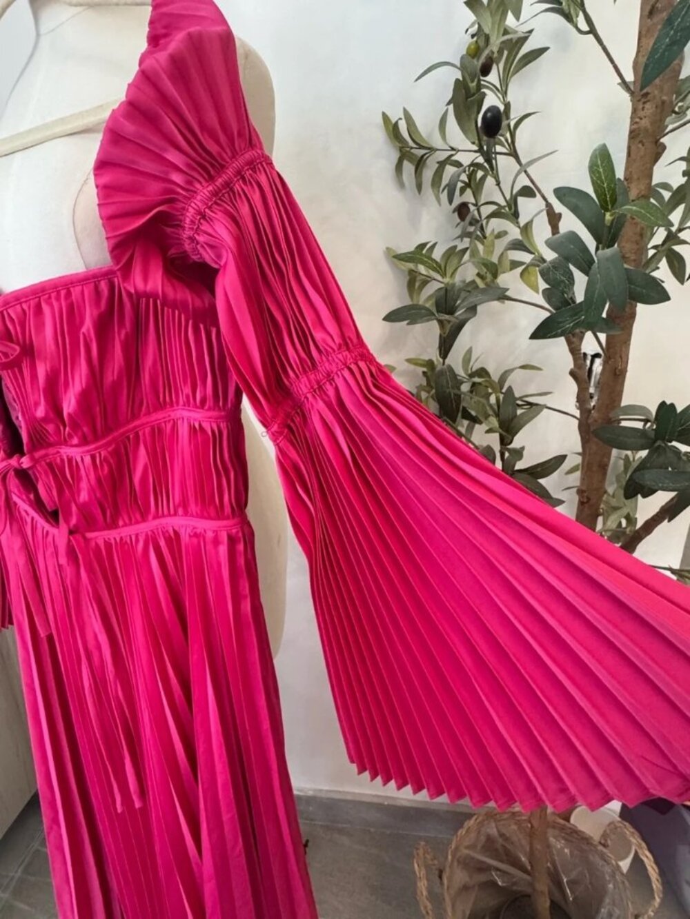 ALAMOUR - Hot Pink Analu Dress Size Xl - Picture 3 of 8